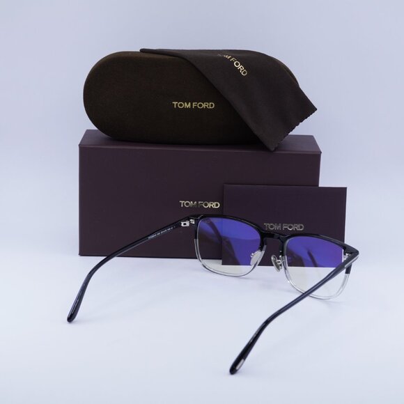 Tom Ford FT5699-B 005 Square Eyeglasses - Shiny Black/Crystal 53mm - Picture 9 of 9